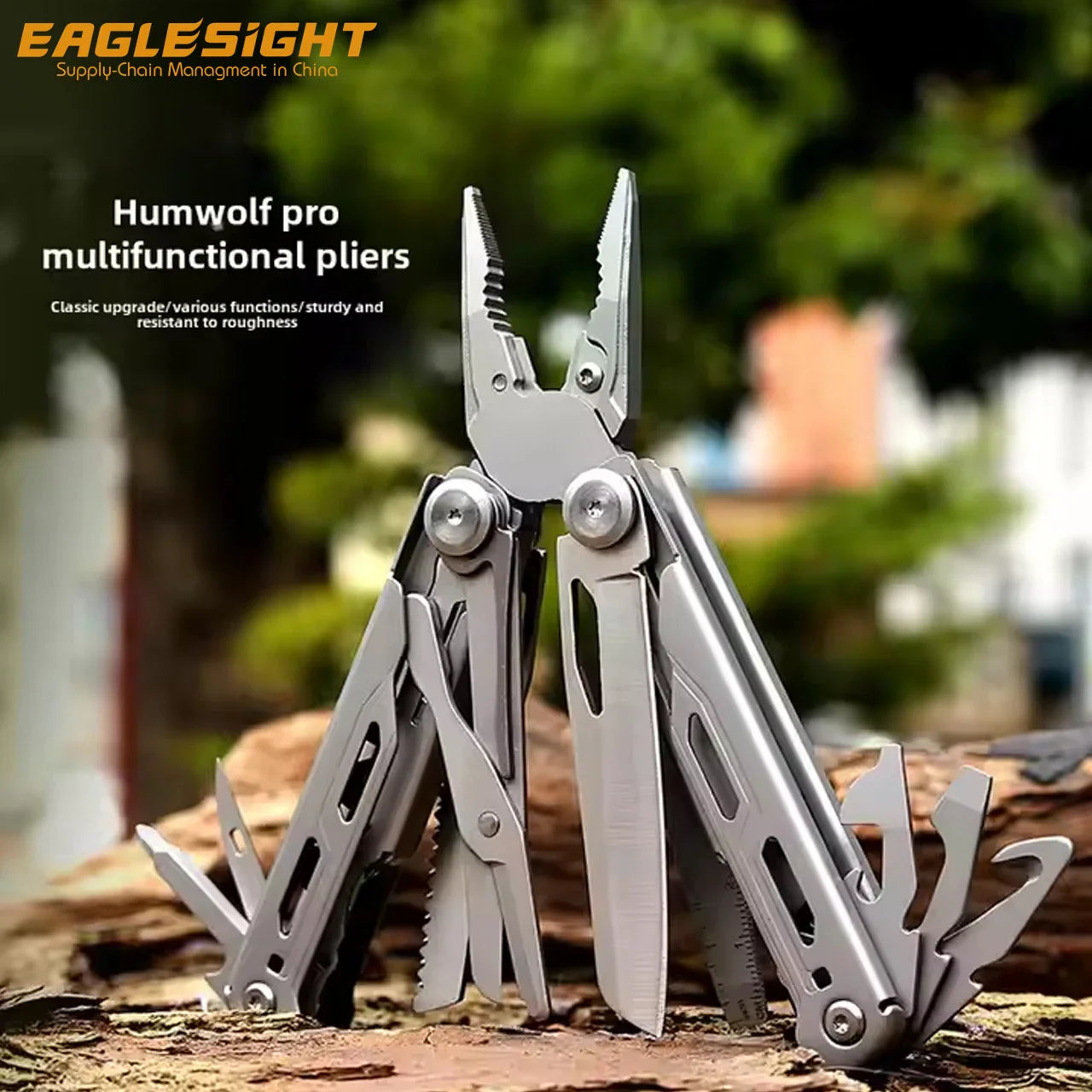 Customizable Camping Outdoor Multifunctional EDC Combination Knife Scissors Tool Personalized Foldable Cutter Pliers Needle Nose