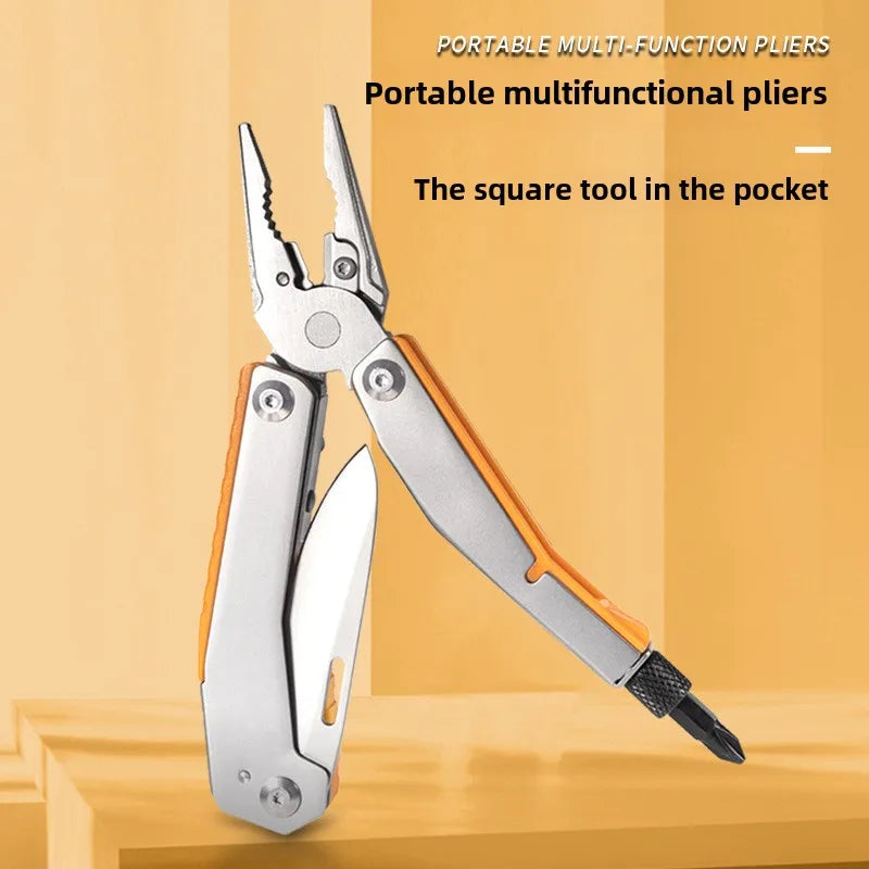 Outdoor Multifunctional Stainless Steel Swiss Knife EDC Foldable Tip Tool with Screw Combination Knife