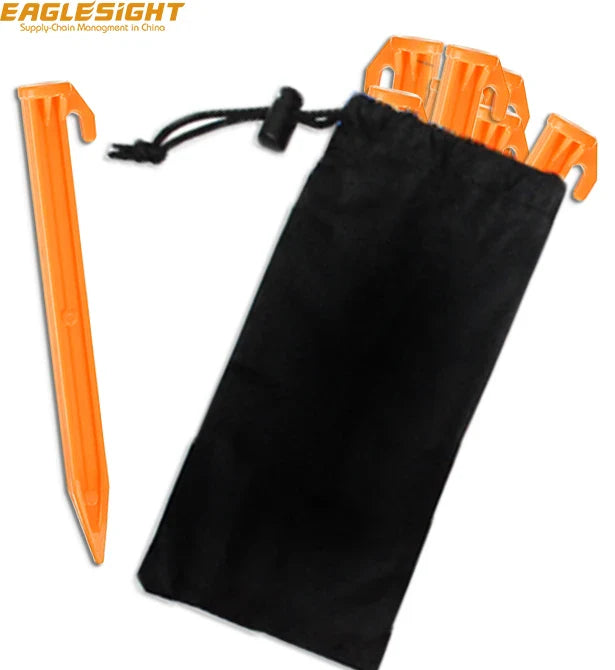 6-Inch ABS Plastic Plastic Tent Stake Heavy Duty for Outdoor Camping or Gardening Plastic Peg Hooks