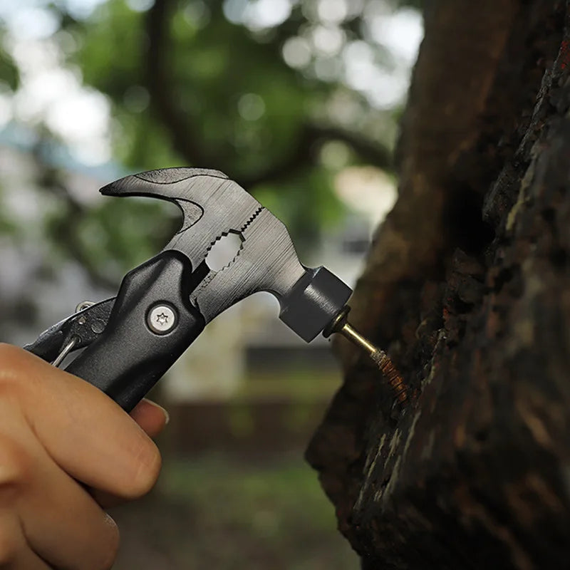 Multifunctional Clamp Hammer Personalized Outdoor Emergency Rescue Foldable Tool for Camping Hiking Tours and Other Activities