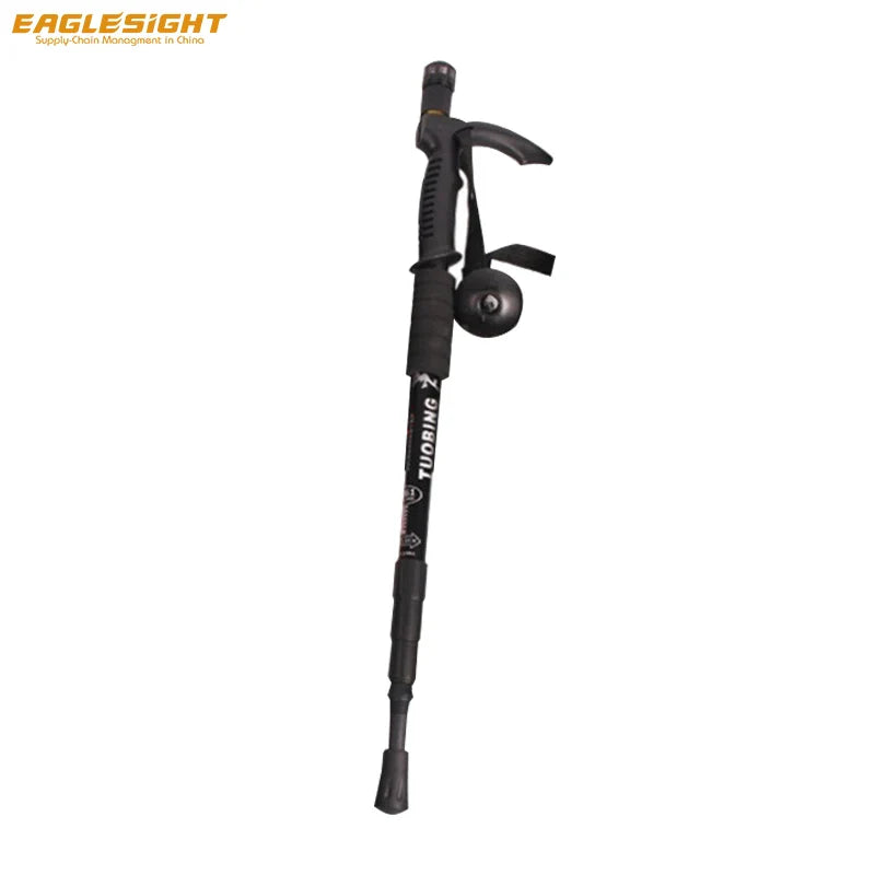 Aluminum Trek Pole Aluminum 6061 Folding Trekking Pole with LED Light Weight Trekking Pole 60 ~ 110 Cm EVA Hiking 4g Smart Cane