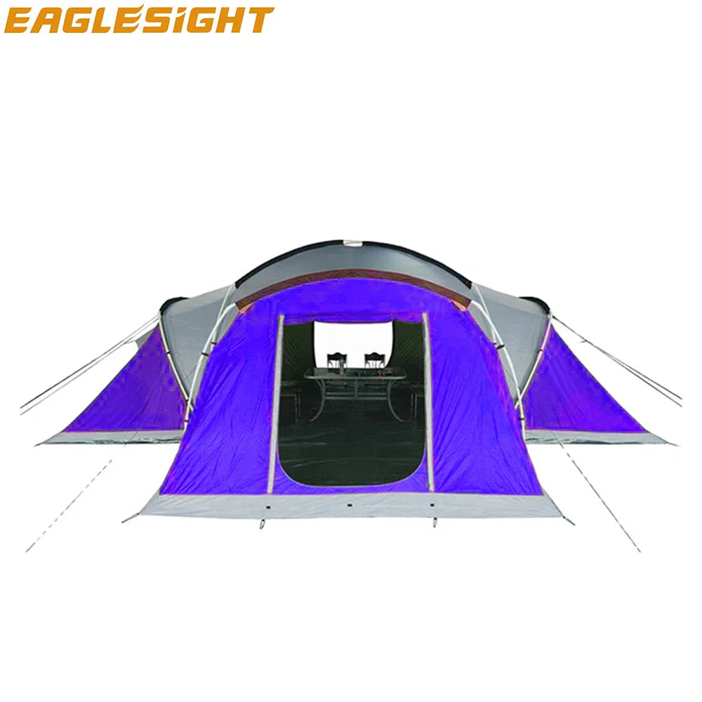 Premium Family Heavy Duty Camping Tents for 10 Men Glamping Tent Camping Outdoor with 3 Bedrooms Waterproof Windproof Tent