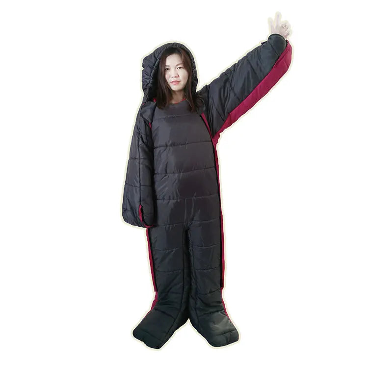 Outdoor Camping Human Wearable Sleeping Bag Suit
