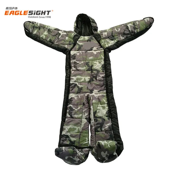 Outdoor Camping Human Wearable Sleeping Bag Suit