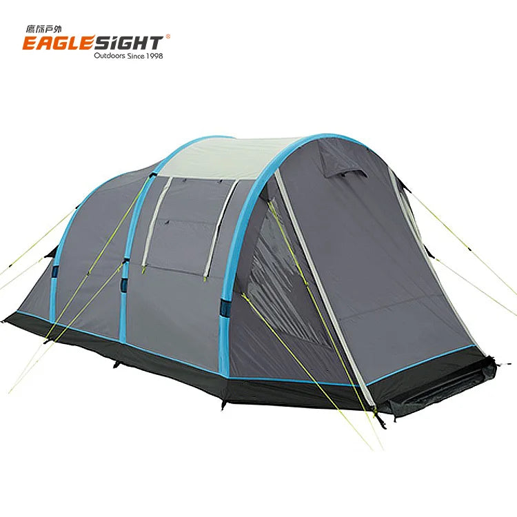 Outdoor 4 Person Luxury Inflatable Camping Tent Big Waterproof PVC Oxford Canvas and Cotton Tent for Events and Campouts