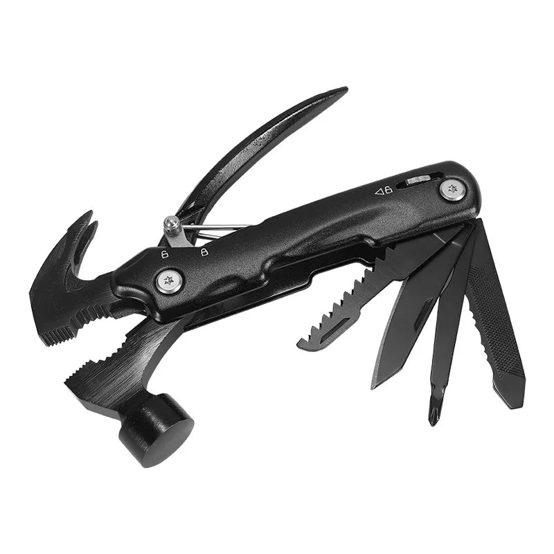 Multifunctional Clamp Hammer Personalized Outdoor Emergency Rescue Foldable Tool for Camping Hiking Tours and Other Activities