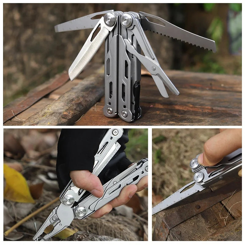 Customizable Camping Outdoor Multifunctional EDC Combination Knife Scissors Tool Personalized Foldable Cutter Pliers Needle Nose
