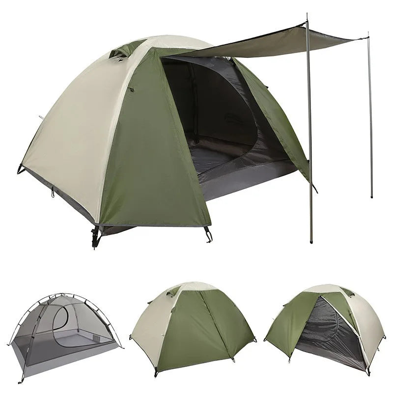 Lightweight Double-Layer Rainproof and Windproof Outdoor Camping Tent Thickened Mountaineering Tent for Cross-Border Use