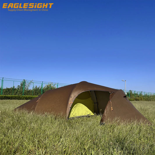 2-Person Lightweight Ultralight Tent 1.8kg 15D Nylon and Polyester Fabric Aluminum Pole 4 Seasons Camping and Backpacking