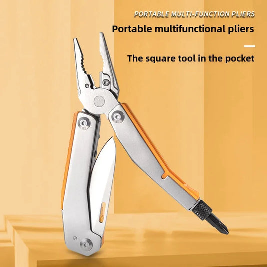 Outdoor Multifunctional Stainless Steel Swiss Knife EDC Foldable Tip Tool with Screw Combination Knife