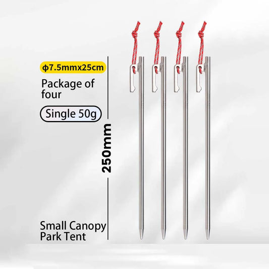 Unique Aluminium Tent Stakes Alloy High Strength Titanium Non-Slip Hook for Tents and Canopies Tent Pegs Camping Accessories