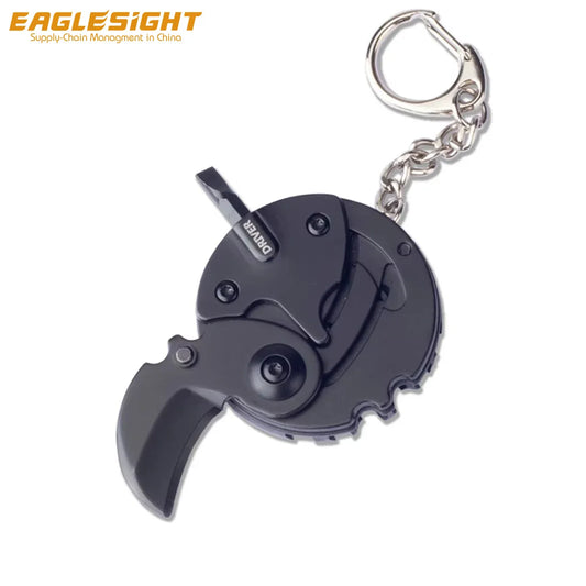 Personalized Round Coin Knife & Multifunctional Mini Folding Screwdriver Stainless Steel Unboxing Tool with Unique Design
