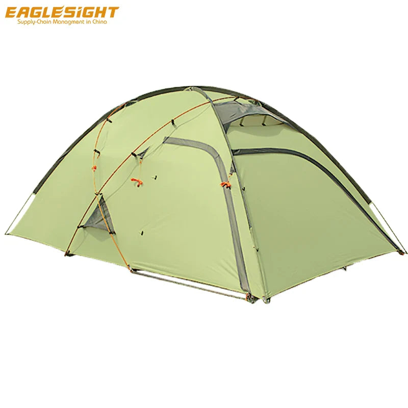 Ultra Light Waterproof Ripstop Nylon Tent for 2 Person Shelter Tent Camping Tent with Crossing Poles