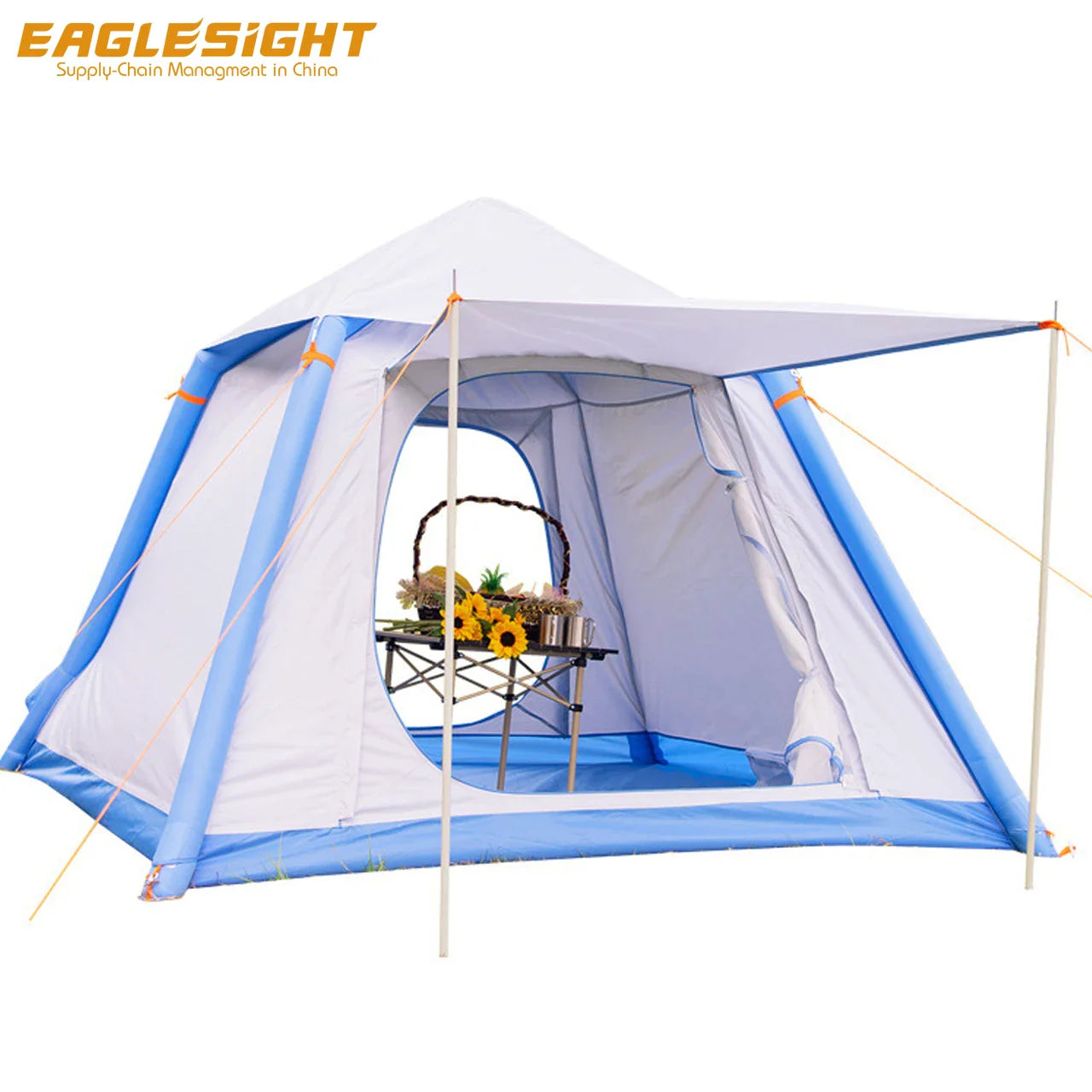 Low-priced Inflatable Camping Tents 3 4 Person Fully Automatic Quick Open One-piece Portable Folding Family Beach Tent for Sale