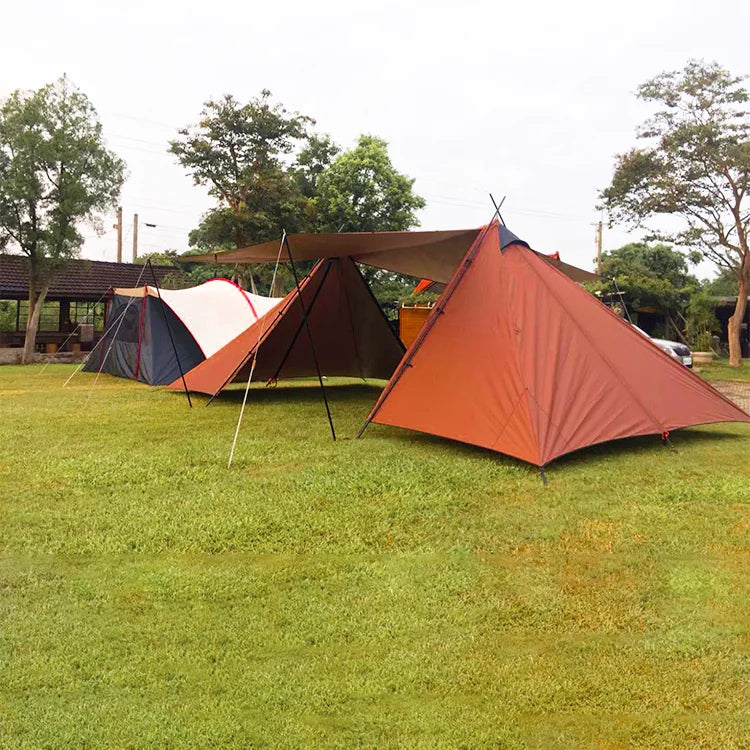 Large Family Camping Tent with 2 Bedrooms 1 Living Room OEM ODM Outdoor  Family Tent Luxury Camping Tarp