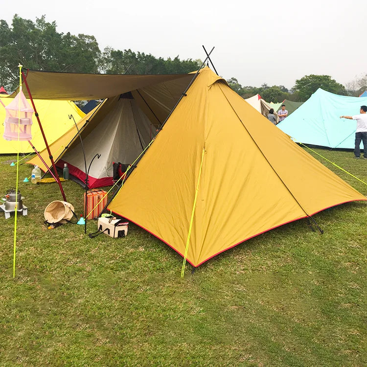 Large Family Camping Tent with 2 Bedrooms 1 Living Room OEM ODM Outdoor  Family Tent Luxury Camping Tarp