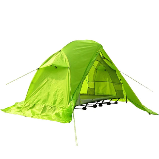 New Solo Camping Tent with Light Weight Cot Bed OEM ODM Customization Waterproof Nylon Tent with Bed for 1 Person Camping