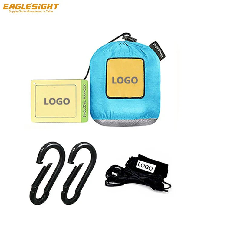 1-2 Person Nylon Parachute 400lbs Outdoor Camping Leisure Garden Hammock with Tree Strap
