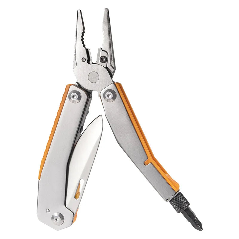 Outdoor Multifunctional Stainless Steel Swiss Knife EDC Foldable Tip Tool with Screw Combination Knife